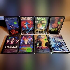 (SOLD) Horror Vhs Clamshell Movie Lot |10ct| Convention Promo Screening